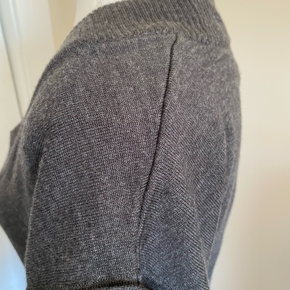 Calvin Klein Dark Grey Merino Wool Blend Knit Short Sleeve Party Office Dress- S - Picture 8 of 15